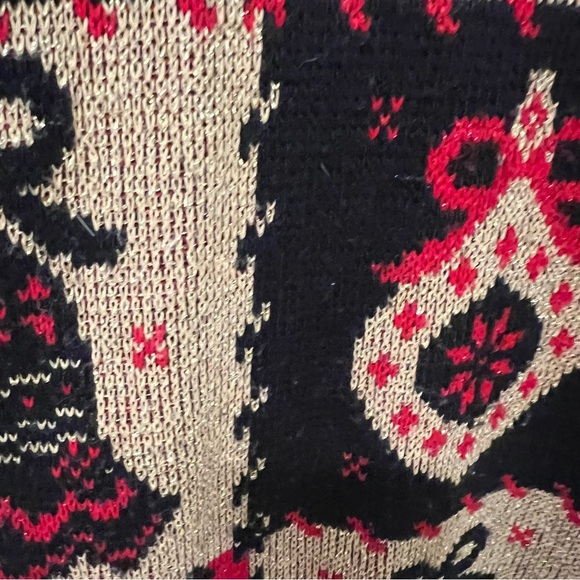 Vintage Christmas Festive Red and Black Sweater Medium - Picture 3 of 7